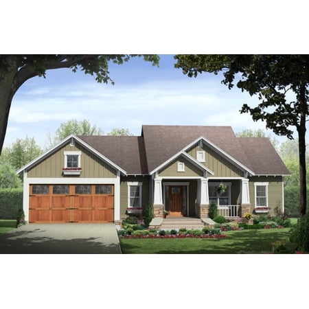 House Plan Gallery - 1,509 sq ft - 3 Bedroom - 2 Bath Small House Plans - HPG-1509B