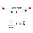 thumbnail image 3 of Xihbxyly Ofertas Relámpago de Hoy Liquidación Prime Etiqueta de Estrella Del Día de La Independencia Cuentas de Cuerda de Lino Cuentas de Madera Cuerda de Lino Colgante de Pared para El Hogar, 3 of 7