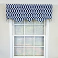 thumbnail image 2 of RLF Home 100% Cotton Jewel Regal  Fully lined Windows Rod Pocket Valance 50" x 17"  Navy, 2 of 6