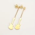 thumbnail image 3 of Aretes Pendientes Guitarra Eléctrica Oro 14k Laminado dorado Unitalla, 3 of 8
