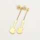 thumbnail image 3 of Aretes Pendientes Guitarra Eléctrica Oro 14k Laminado dorado Unitalla, 3 of 8