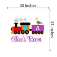 thumbnail image 2 of ALPHABET - Multicolored Home Art Train & Albatross Bird Decoration Letter A Alphabet Design Vinyl Adhesive Wall Decal - Kids Nursery Bedroom Customized Name Lettering Art Wall Décor Sticker 30" x 21", 2 of 3