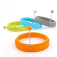 thumbnail image 5 of Anillo de huevo de silicona, anillo antiadherente para cocinar huevos, anillo para cocinar huevos, máquina de hacer tortillas redondas de silicona, molde para tortilla de cocina y panqueques (4 unidad Afortunado Sencillez, 5 of 5
