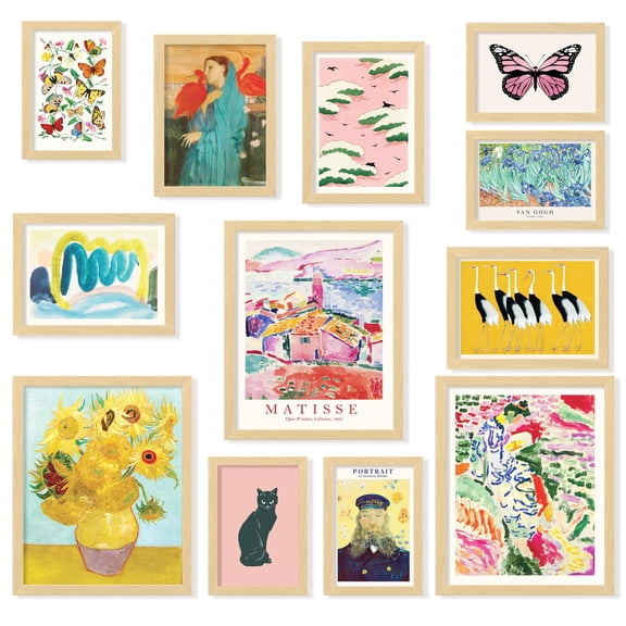 97 Decor Colorful Eclectic Home Decor Aesthetic - Eclectic Posters Famous Artist Paintings Colorful Wall Art Prints (8x10 Unframed)