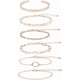 thumbnail image 1 of Pulsera de cadena de oro de 6 piezas para mujer, 1 of 7