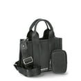 thumbnail image 4 of Madden NYC Women's Double Handle Tote with Crossbody Strap, Black, 4 of 5