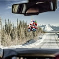 thumbnail image 3 of Binwennn 2D Christmas Santa Riding Motorcycle Pendant Decoration Christmas Tree Double Printed Acrylic Santa Riding Motorcycle Pendant Decoration Interesting Decoration For Christmas Garland Snowy, 3 of 5
