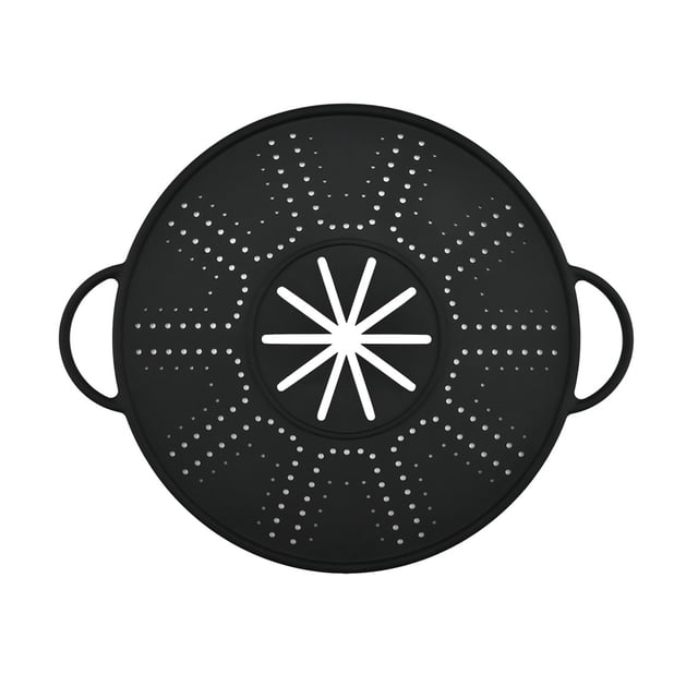 Hioecau Anti-spill Lid Silicone High Temperature Resistant Reusable Kitchen Cover with Anti-scald Handrails Steam Hole Design Foldable Steamer Rack