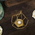thumbnail image 6 of BalsaCircle 2 Pieces 9" Gold Geometric Pentagon Hanging Candle Holders Party Centerpieces, 6 of 8