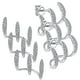 thumbnail image 1 of Aretes de Curva VenDepot 3Pzas Plata Metal/Zirconia, 1 of 2