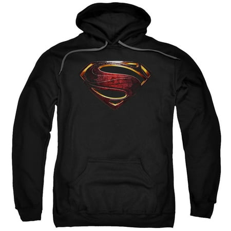 Logo Mens Hoodie Sweatshirt - Justice League Movie Superman Logo Mens Pullover Hoodie