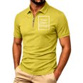 thumbnail image 5 of VBVC Men's Custom Personalized Quarter Zip Shirt , Short Sleeve Work Team Golf Top For Men, Yellow , S-3XL, 5 of 8