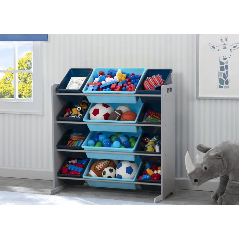 【J002】カルト・ド・ヴィジット　男の子　3枚セット Delta Children, Kids Toy Storage Organizer, 12 Plastic Bins, Grey