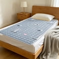 thumbnail image 4 of Reversible Mattress Protector Lightweight Non-Slip Polyester Mattress Cover | Breathable and Washable Bedding Pad | Hexagonal Quilted Fitted Underpad for Home Dorm Bed, 4 of 6