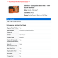 thumbnail image 2 of Oil Filter - Compatible with 1986 - 1989 Suzuki Samurai 1987 1988, 2 of 2