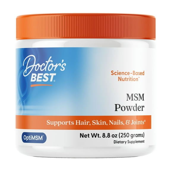 Doctor's Best MSM Powder with OptiMSM, Non-GMO, Vegan, Gluten Free, Soy Free, 250 Grams