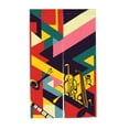 thumbnail image 4 of Doorway Drape Split Curtains, Abstract Jazz Notes Room Divider Privacy Door Curtains, 34" x 56", 4 of 6