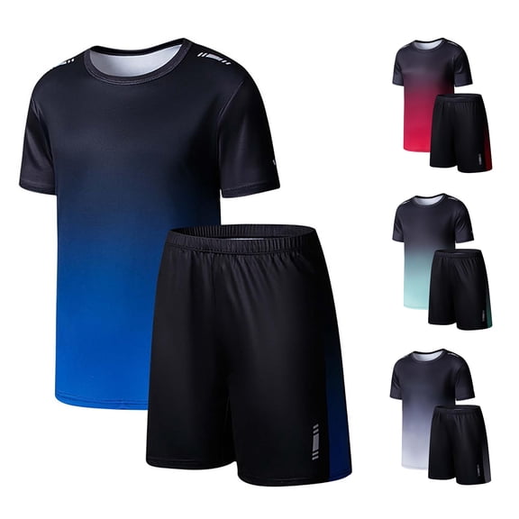 WERYOUNG Boys Summer Outfits Kids Athletic Sportswear Breathable Wicking Casual Playwear Sets For Children Youth Versatile Clothes Sets 3-4 Years
