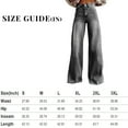 thumbnail image 2 of DBAIXID Women Jeans Petite Straight Leg Plus Size Tall Elastic Waist Jeans for Women Stretch Loose Retro Stretch Rips Boyfriend Denim Sweatpants with Pockets Gray S, 2 of 6