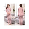 thumbnail image 2 of Women Home Service Set Fashion Long Sleeve O-Neck Pullover Pants Large Size Pajamas, 2 of 2
