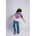 thumbnail image 3 of Monster Jam Marvel's Monster Trucks Captain America Athletic T-Shirt Toddler to Big Kid, 3 of 5