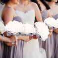 thumbnail image 4 of Ramo de novia artificial blanco, ramo de novia, flores de boda, ramo de novia, artificial JFHHH pequeña, 4 of 5