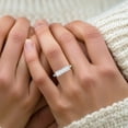 thumbnail image 5 of TimeLe$$ Classics 14K White Gold Round Lab Grown Diamond Ladies Five Stone Wedding Anniversary Stackable Ring Band - 0.50 CTTW (Ring Size: 7.5), 5 of 6