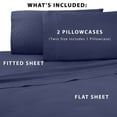thumbnail image 3 of Martex 700 Thread Count Supima Cotton Queen Sheet Set - Silky Soft, Deep Pocket (4pc), Blue, 3 of 6