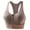 Pink, variant on AJZIOJIRO Zip Front Post-Surgery Bra Women's Wireless Sports Bras Padded Strappy Medium Support Yoga Exercise Athletic Bras S-XL