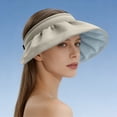 thumbnail image 5 of jobturf Wide Brim Visor Hats for Women Sun UV Protection Golf Hat Summer Lightweight Ponytail Hats Vacation Beach Essentials, 5 of 6