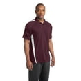 thumbnail image 4 of Sport-Tek ST685 Mens PosiCharge Micro-Mesh Colorblock Polo Tees, Maroon & White - 3XL, 4 of 6