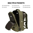 thumbnail image 3 of KAUKKO Canvas Travel Backpack, Personal Item Airline Approved, Carry On Backpack with Multi-Pockets and Shoe Pouch, fit 15.6 inch Laptop, 40L Weekender Bag, 11-ARMYGREEN, 3 of 5