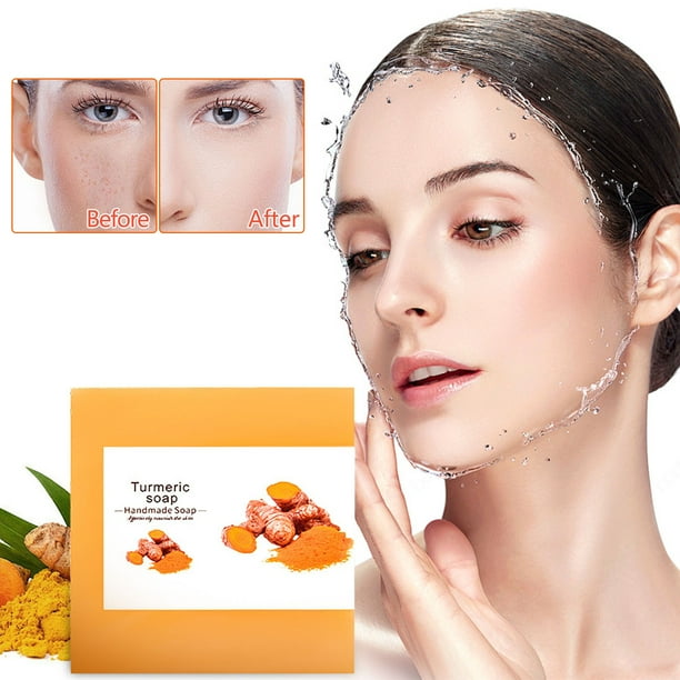 Jabones de cúrcuma, jabón de aceite, jabón de manos, jabón facial y de baño, jabón de cúrcuma, jabón.