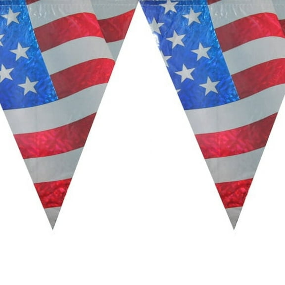 Red White & Blue 'American Spirit' Prismatic Flag Banner (1ct)