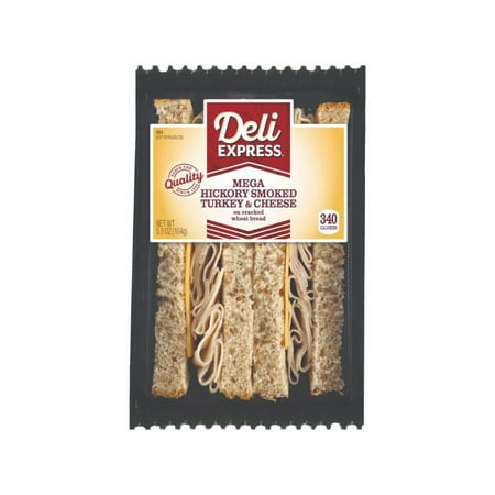 Deli Express Mega Smoked Turkey & Cheese 5.8oz (PACK OF 8)