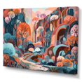 thumbnail image 2 of DESIGN ART Designart "Pink Green Minimalims Explosion Iv" Minimalism Canvas Prints 44 in. wide x 34 in. high, 2 of 5
