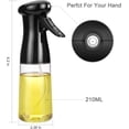 thumbnail image 3 of Olive Oil Sprayer, Oil Spray for Cooking, BBQ Cooking Spray Bottle, 7 oz / 210 ml Oil Sprayer Bottle (Black), 3 of 5