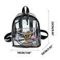 thumbnail image 3 of Iumwxz Pvc High Value Appearance Women Bag-Clear Backpack-Plastic Cloth- Back Backpack- Candy Colored Student Bag- Large Capacity School Backpack Black 7.08x8.66x3.93in christmas &nbsp;clearance, 3 of 5