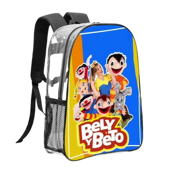 Clear Backpack for Bely y Beto Heavy Duty for School Work Women Men Bookbag Transparent backpack Stadium Approved See Through Backpack