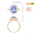 thumbnail image 4 of ANGARA Natural 2.9 ct Tanzanite Engagement Ring with Floral Diamond Halo in 14K Rose Gold for Women (Size-10x8mm) | December Birthstone, Anniversary, Jewelry Gift for Women | Natural Tanzanite Ring, 4 of 9