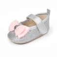thumbnail image 2 of Yoyauz Baby Girl Mary Jane Shoes Anti Slip Rubber Sole Ballet Slippers Princess Dress Wedding Shoes Newborn Kids Shoes Toddler Shoes（0-12 Month）, 2 of 9