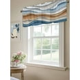 thumbnail image 6 of Modern Geometric Curtain Valances for Windows, Ocean Wave Window Valances, Window Treatment Rod Pocket Valance Curtains for Living Room/Kitchen/Bedroom/Bathroom, 54x18inch, 6 of 9