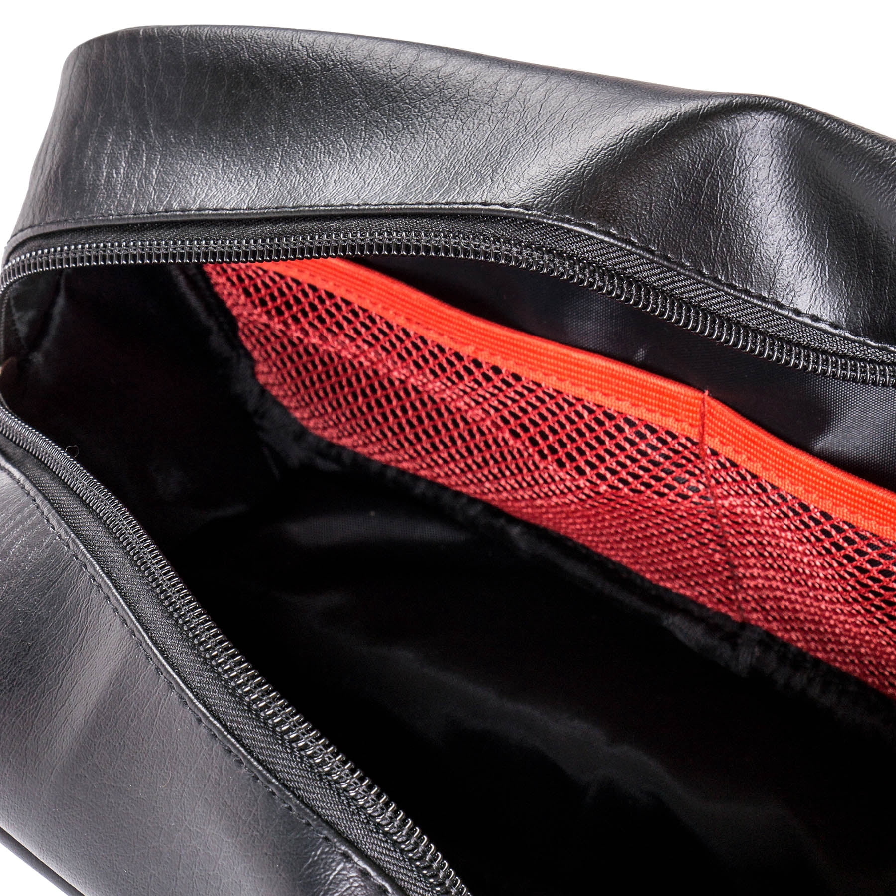 SHANY Dopp Kit and Travel Toiletry Bag – Zippered Faux Leather Grooming Organizer with 2 Internal and 1 External Pockets – Black PU