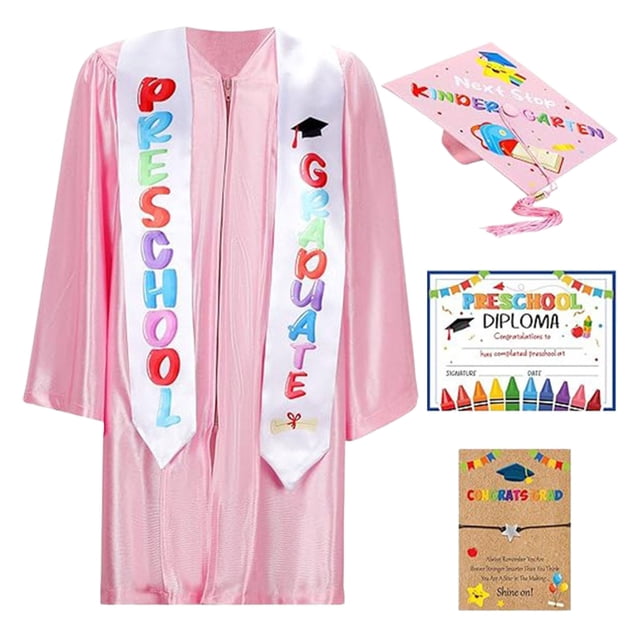 Tong Shiny Kindergarten And Preschool Graduation Gowns Caps And Tassels (Class Of 2026) — Children's Academic : Kindergarten Elementary School And Performance
