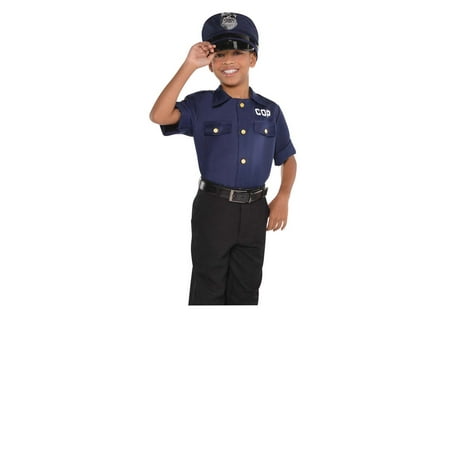 Police Officer Shirt Boys Child Cop Halloween Costume Accessory
