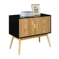 thumbnail image 3 of Convenience Concepts Oslo Storage Console in Natural and Black Wood Finish, 3 of 5