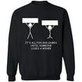 thumbnail image 2 of OXI Crewneck Sweatshirt - It's All Fun And Games, Basic Casual Sweatshirts for Men's and Women Fleece Sweatshirt Long Sleeve - Black Small, 2 of 2