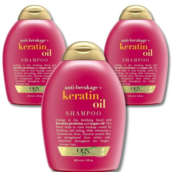 OGX Organix Anti-Breakage Keratin Oil Shampoo, 385ml 3 Pack