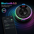 thumbnail image 5 of Portable Bluetooth Speaker IPX7 Waterproof, Mini Shower Speaker with Suction Cup, 360° Stereo Sound, 12H Playtime, Party Speaker Bluetooth 5.3, Rgb LED, Hands-Free Calls, for Pool, Beach, Bike, Gifts, 5 of 9