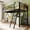 Black, variant on Amolife Twin Size Metal Loft Bed with Removable Ladder & Full-Length Guardrail, Black
